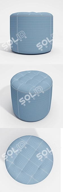 BOLIA Tuckln Pouf - Versatile & Stylish Seating 3D model image 3