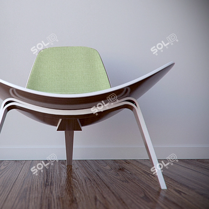 Wegner Shell Chair 3D model image 3