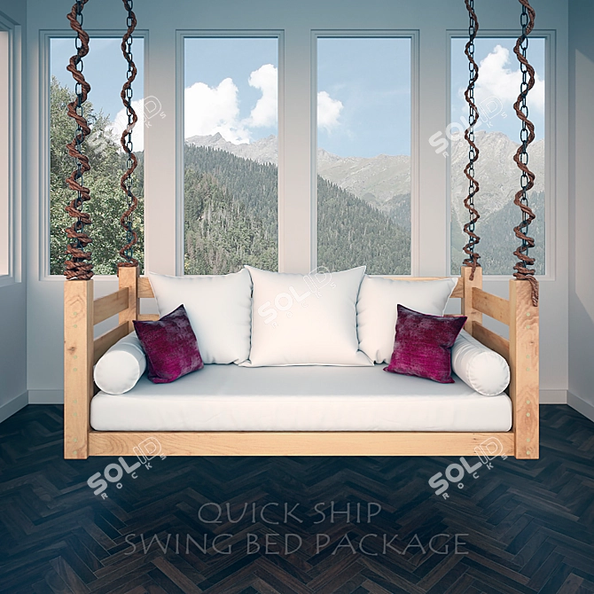 "Versatile Swing Bed Package - Quick Delivery! 3D model image 1