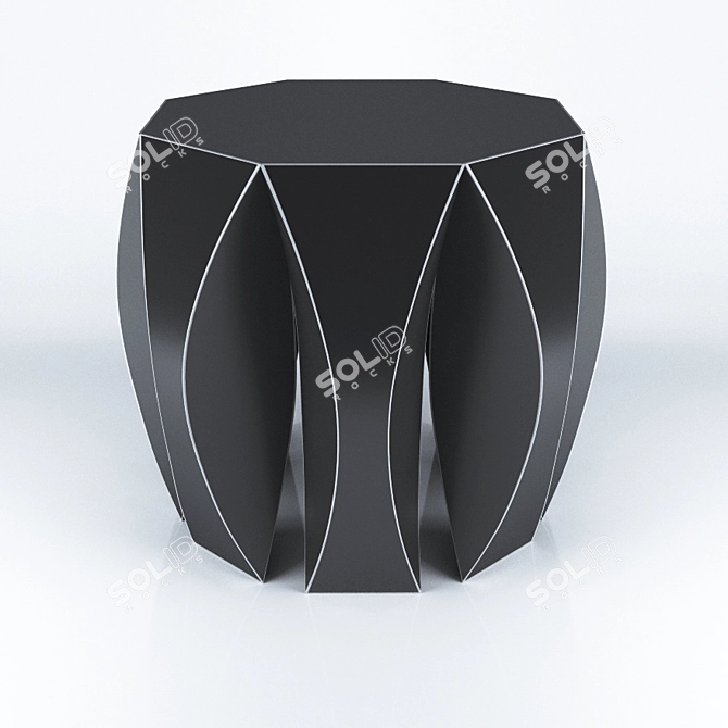 Cozy Seat: Nook Stool 3D model image 1