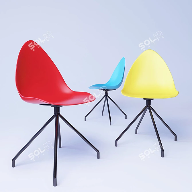 Modern Stylish Chair by Karim Rashid 3D model image 1