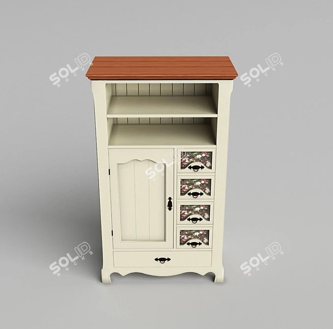 Belfan Cupboard: Stylish Storage Solution 3D model image 2