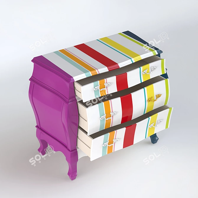 Seletti Trip 3-Drawer Chest 3D model image 2