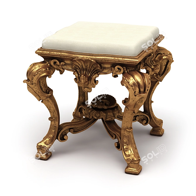 The Palazzo Capponi Gold Bench 3D model image 1