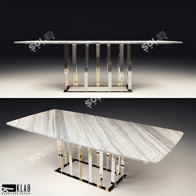 Elegant Ruben Table: Italian Design 3D model image 1