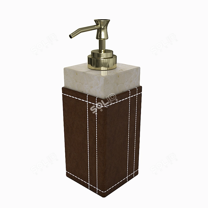 Crafted Beechwood Lotion Pump 3D model image 1