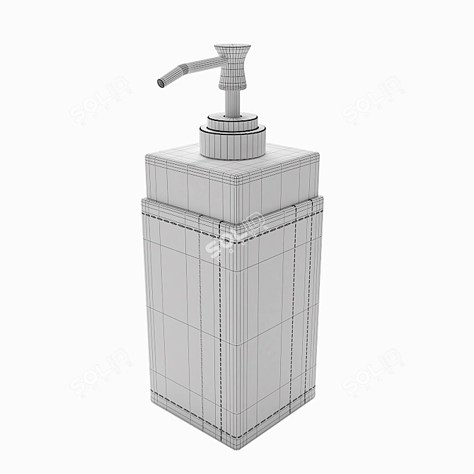 Crafted Beechwood Lotion Pump 3D model image 3