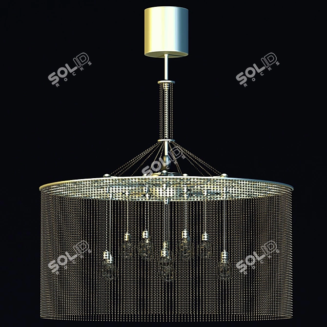 Elegant Ngoma Drum Chandelier 3D model image 1