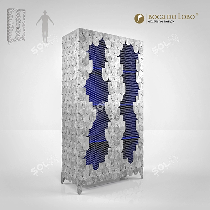 Elegant Oporto Cabinet: Limited Edition 3D model image 1