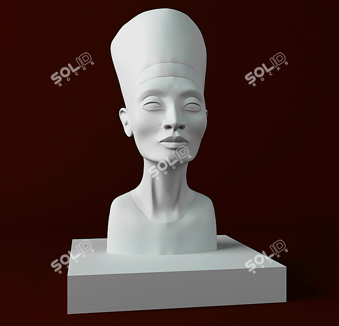 Queen Nefertiti: Daughter of Pharaoh 3D model image 1