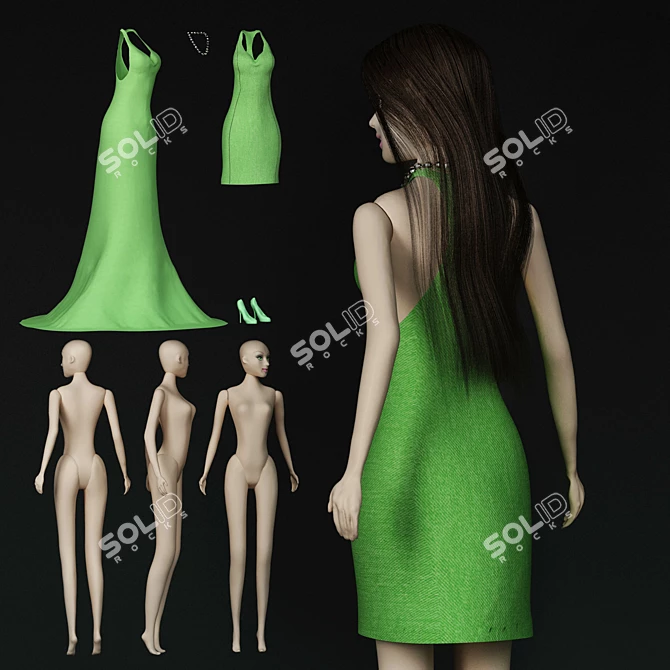 Sindy Doll: Barbie-Inspired Fashion 3D model image 3