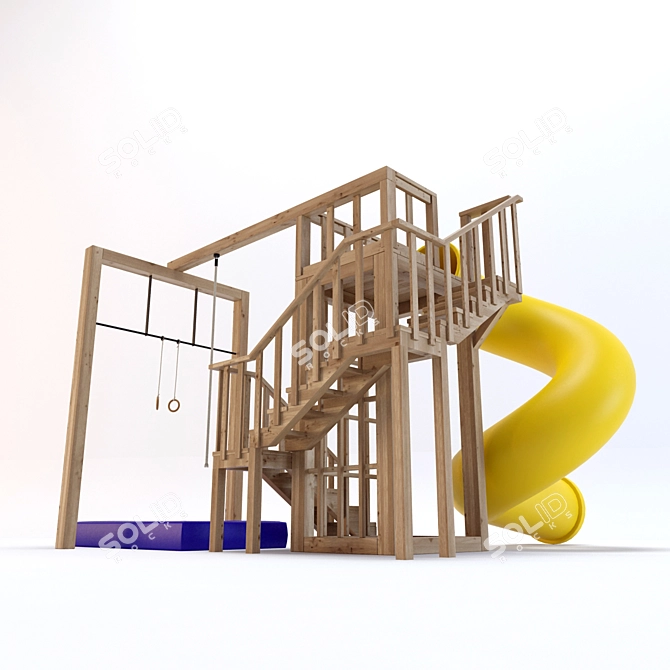 FunSlide: Kids' Favorite Playground 3D model image 3