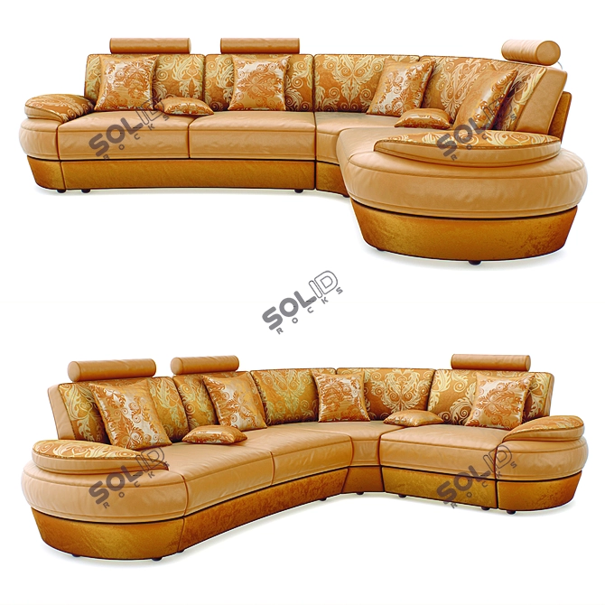 Luxury Corner Sofa 'Kalinka 47' 3D model image 1