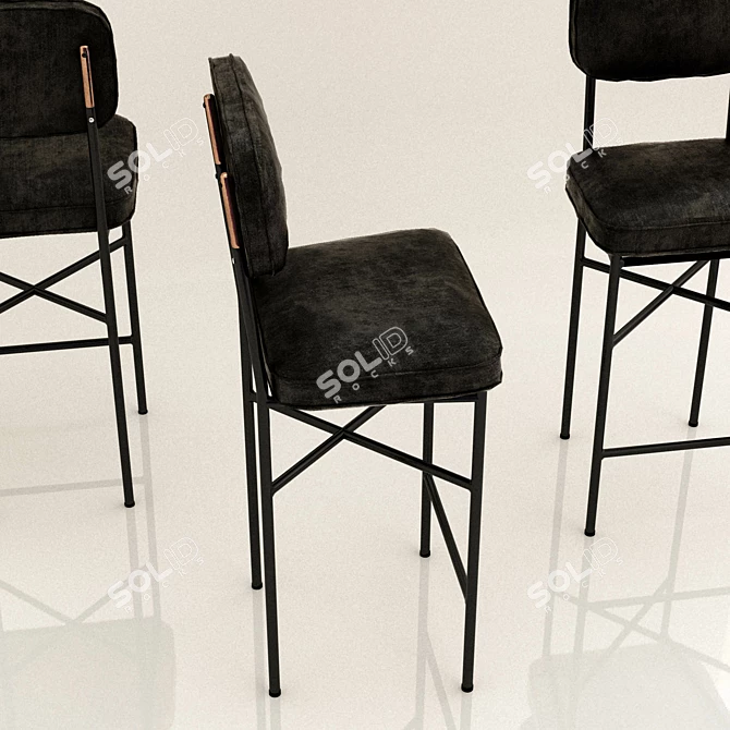 Tessa Bar Stool: Sleek and Functional 3D model image 1