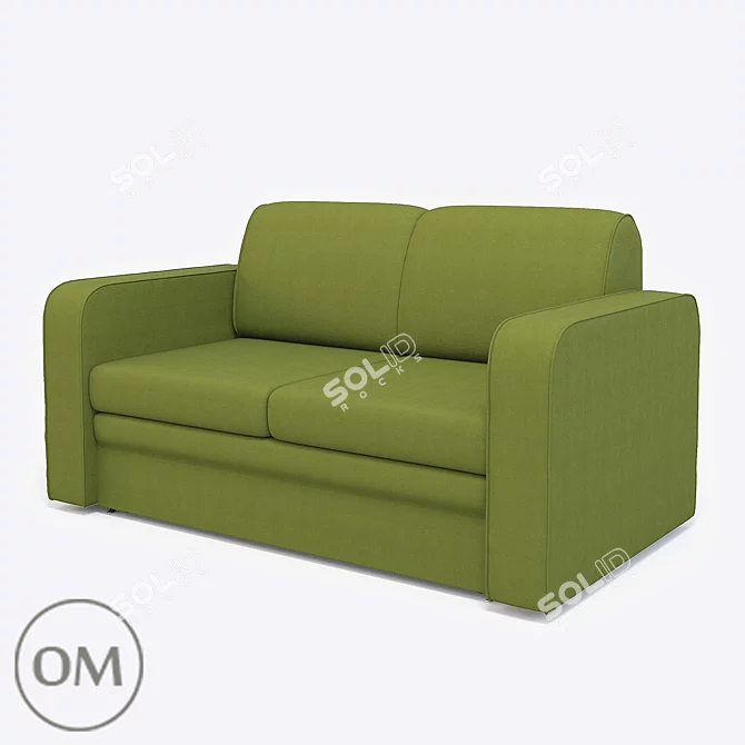 Compact and Ergonomic Sofa Bed 3D model image 1