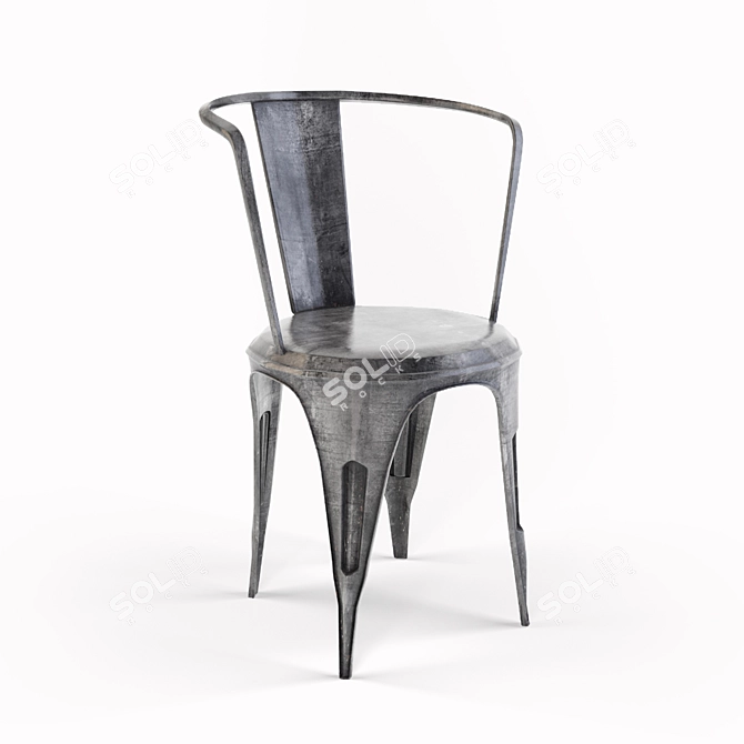 Industrial Iron Chair: Nasdaq 3D model image 1