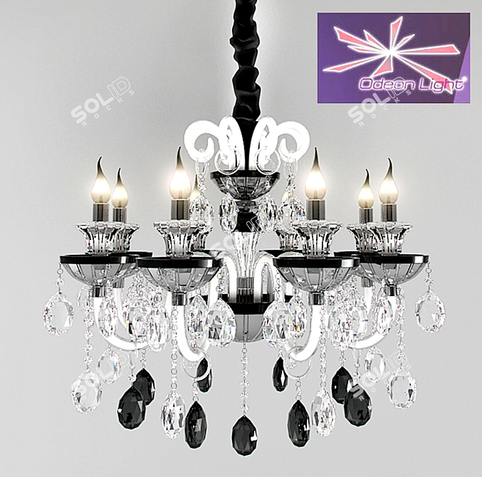 Vintage Chandelier: ODL Odeon Light 3D model image 1