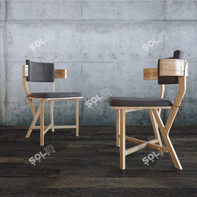 Versatile Plywood Chair | Exceptional Interiors 3D model image 1