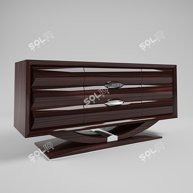 Elegant Classic Style Commode 3D model image 1