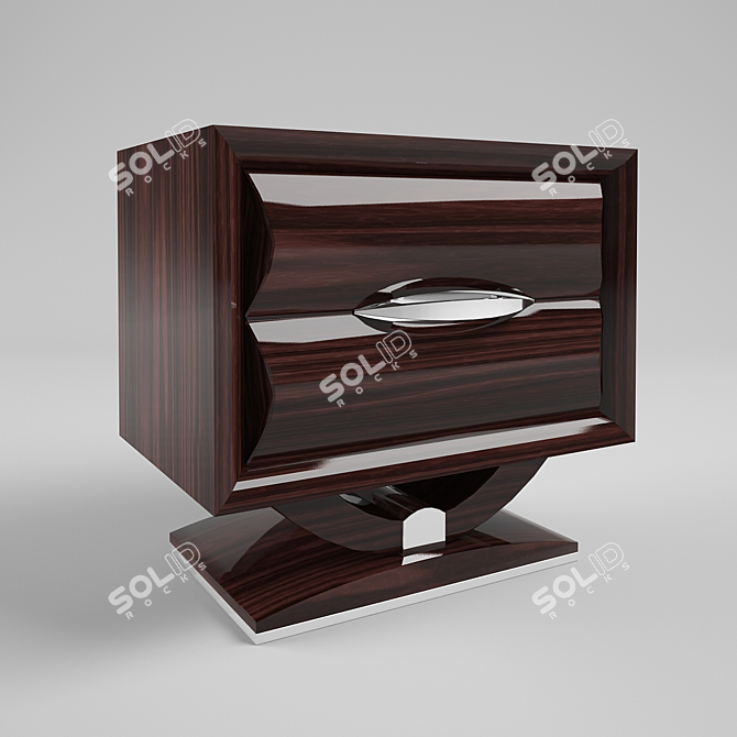 Classic Style Bedside Table 3D model image 1