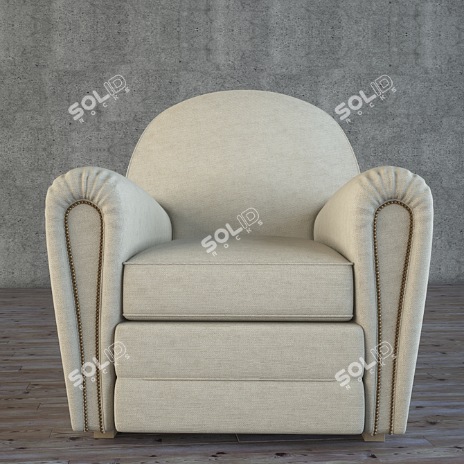 Cozy Chic Armchair: DUNCAN 3D model image 1