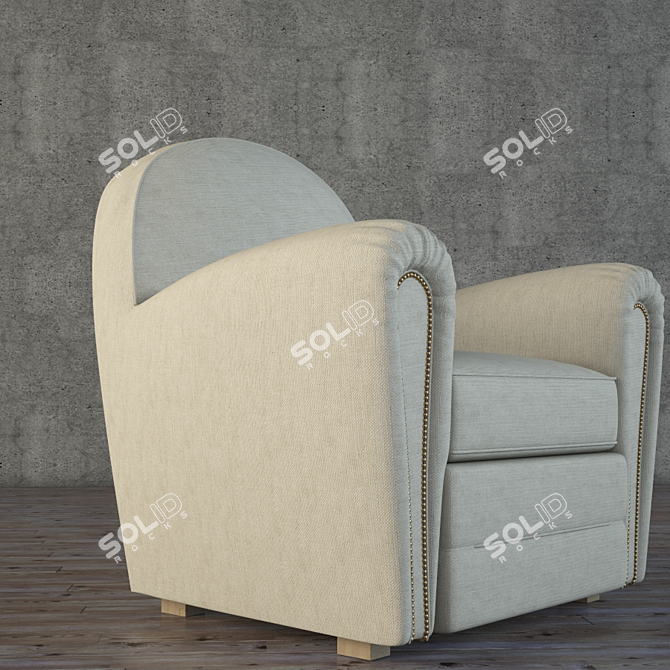 Cozy Chic Armchair: DUNCAN 3D model image 2