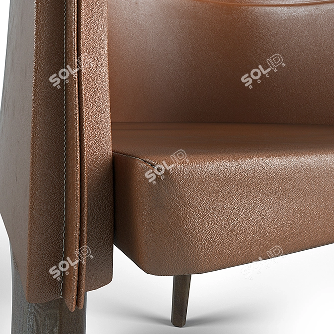 Frigerio Jackie Leather Chair 3D model image 2