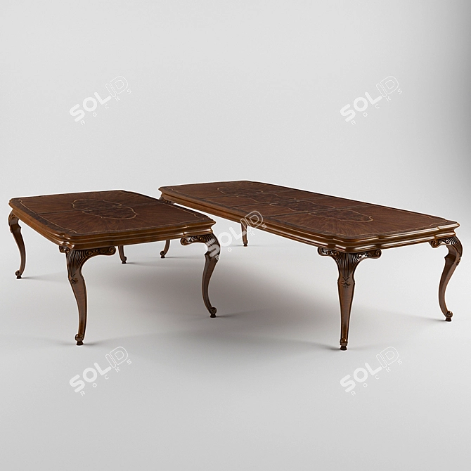 Elegant Majorca Dining Table 3D model image 2