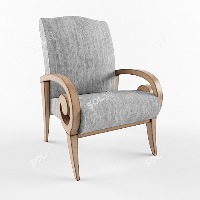 Elegant Busatto Art. CO315 Chair 3D model image 1