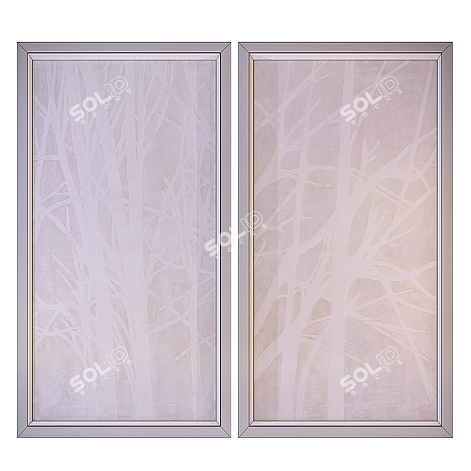 Natural Elegance: Uttermost Twigs Wall Art (Set of 2) 3D model image 2