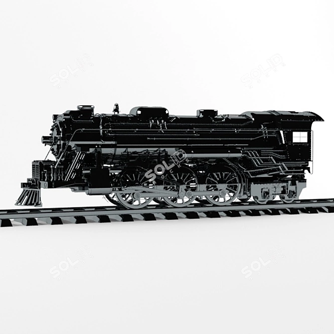 Vintage Train Toy 3D model image 1