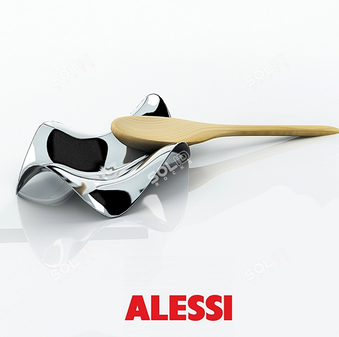 Alessi BLIP Spoon Rest: Organize Your Utensils 3D model image 1