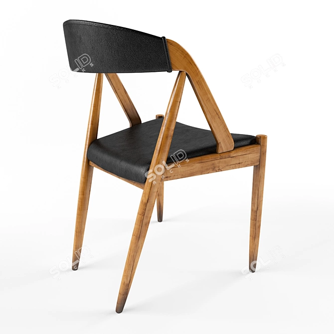 Vintage Danish Dinning Chair 3D model image 2