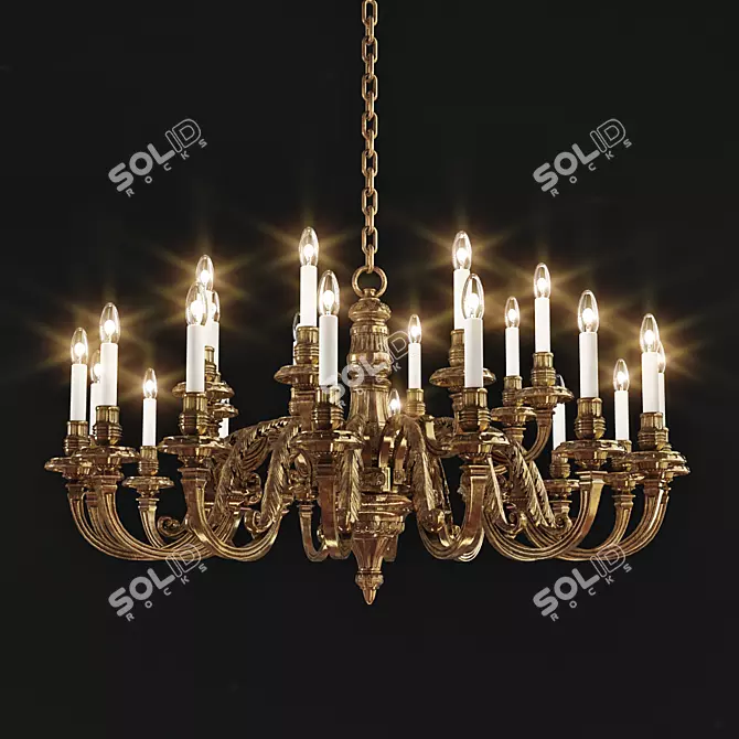 Customized Chandelier Design: Exquisitely Crafted 3D model image 1