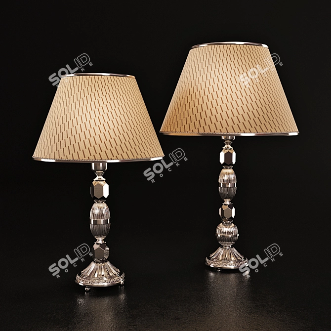 Sleek Chrome Table Lamp 3D model image 1