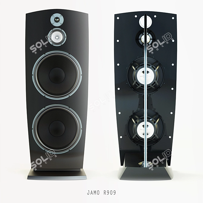JAMO R909 Floorstanding Speakers 3D model image 1