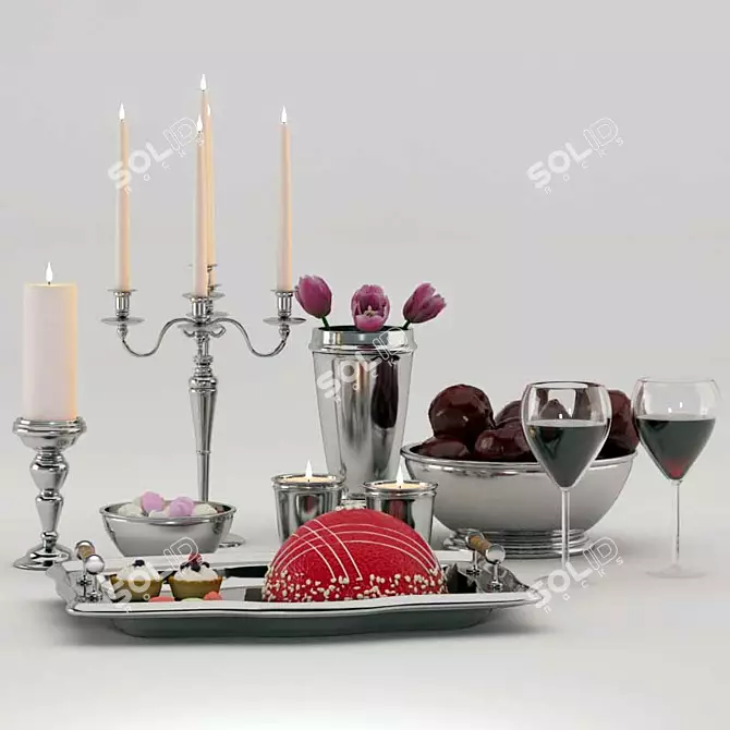 Sweet Delights Table Decor Set 3D model image 1