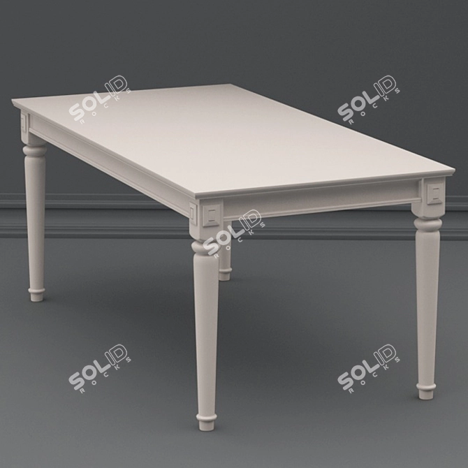 Actona Kalmar Dining Set: Table & Chairs 3D model image 3