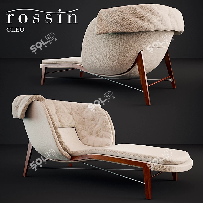 Luxury Cleo Chaise: Timeless Elegance 3D model image 1