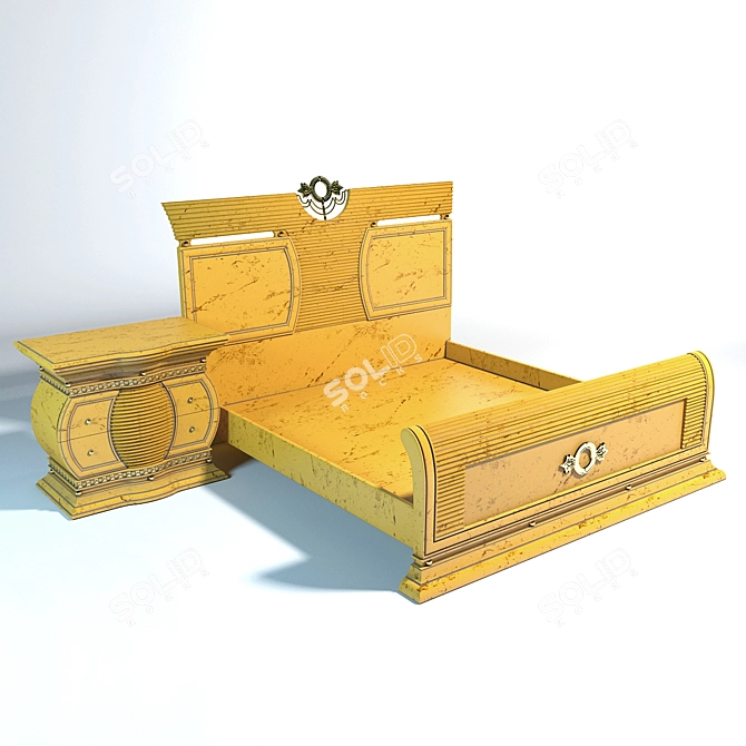 Sunny Dream Bed 3D model image 1