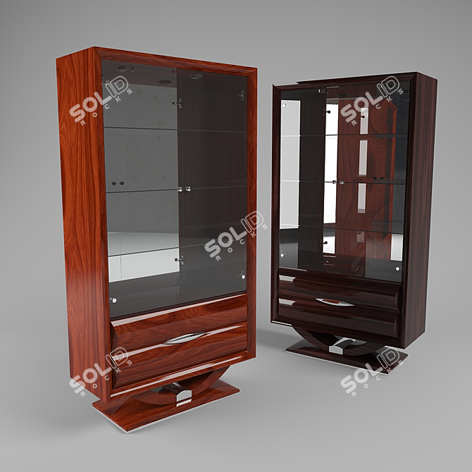 Classic Style Display Cabinet 3D model image 1