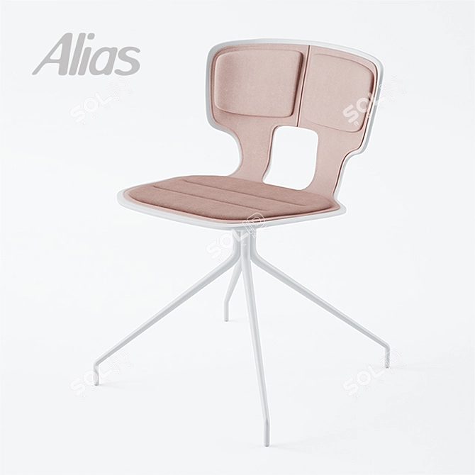 Erice Pad Chair - Minimalist Elegance 3D model image 1