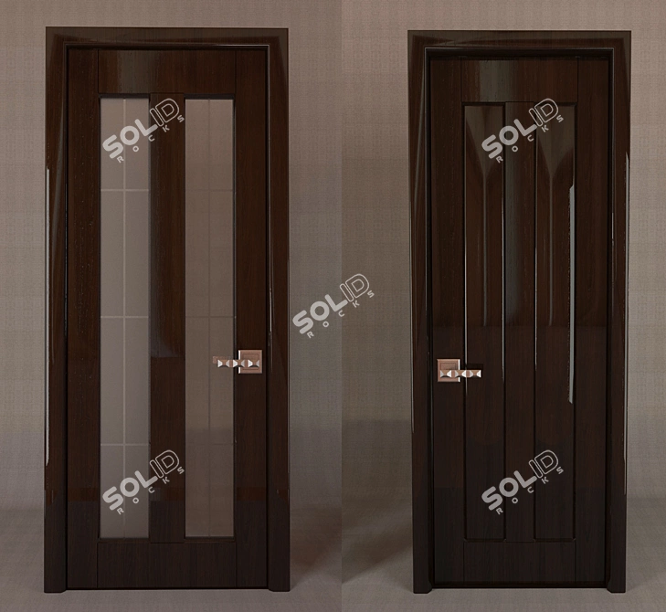 Essil Art Deco Interior Doors 3D model image 1