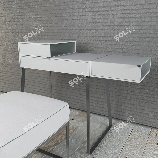 Transforming Table and Ottoman 3D model image 3