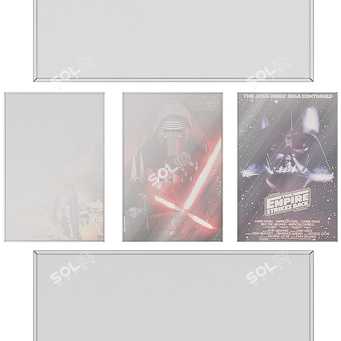 Star Wars Episode VII Poster 3D model image 2