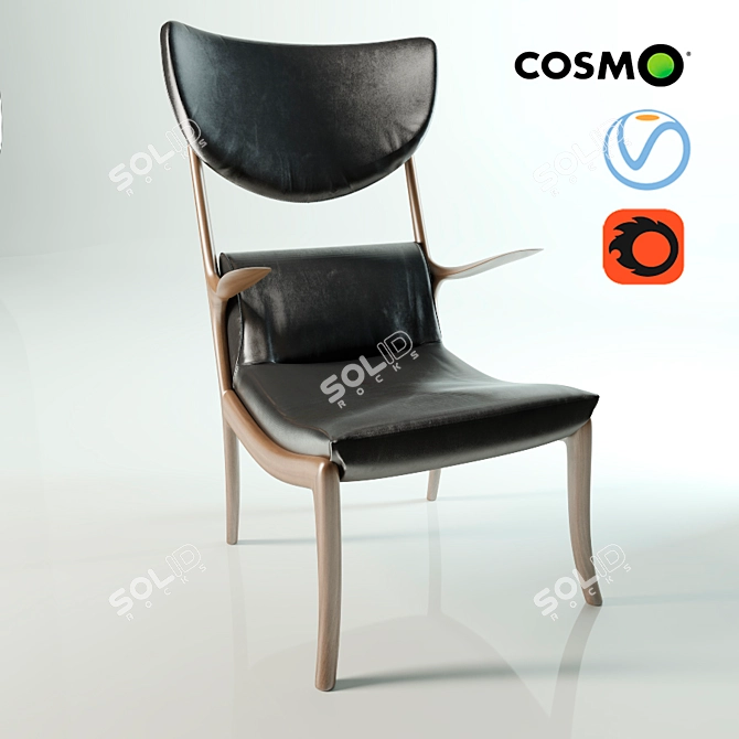 Space-inspired Chair: Star Trek by Ceccotti 3D model image 1