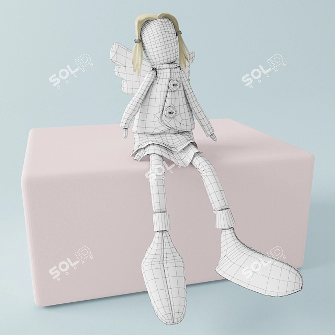 Nura the Adorable Rag Doll 3D model image 3