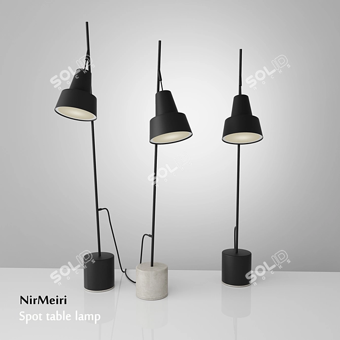 Elegant Spot Table Lamp: Stylish and Sculptural 3D model image 1