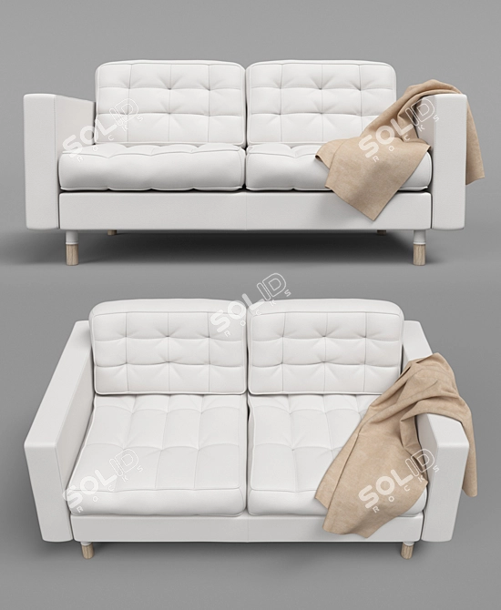 Elegant Landskrona Sofa 3D model image 3