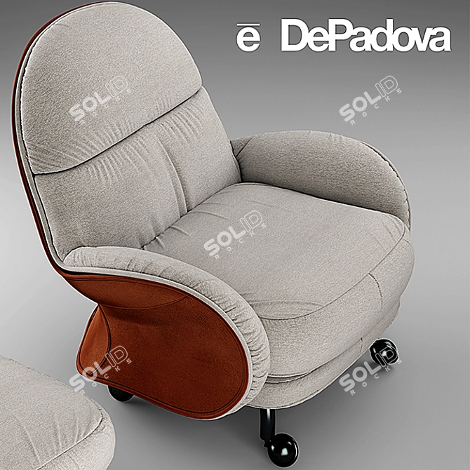 Modern Armchair LOUISIANA: Stylish and Contract-worthy 3D model image 3